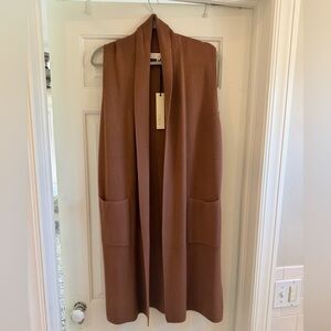 Pinch Brown Sleeveless Long Vest Sz Small/Medium